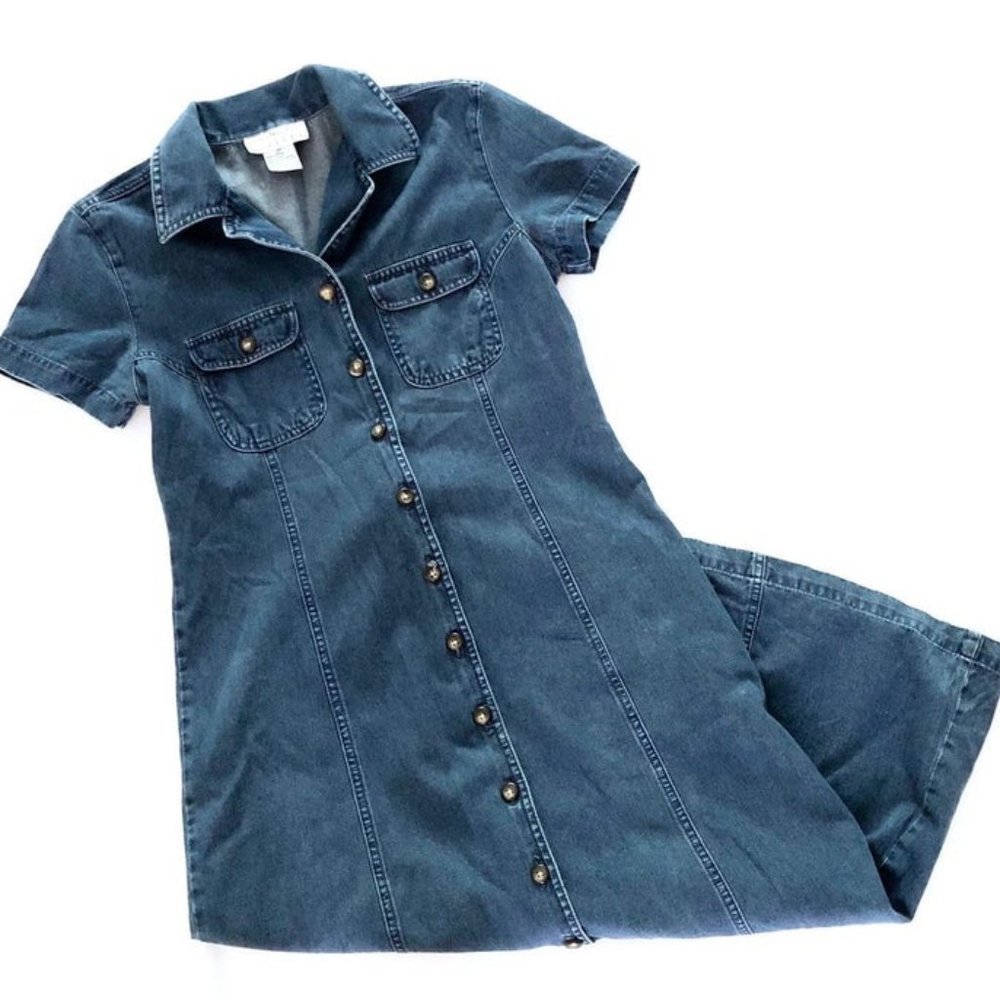 Denim Maxi Vintage 90's Dress